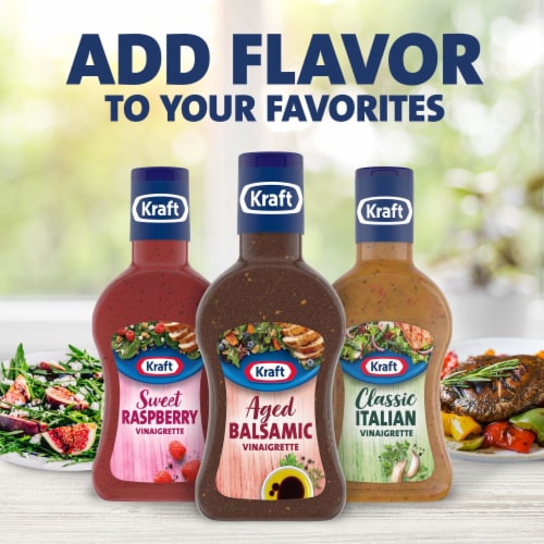 Kraft Aged Balsamic Vinaigrette Salad Dressing Perspective: bottom