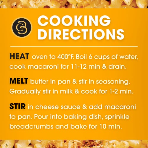 Cracker Barrel Sharp Cheddar Oven Baked Macaroni & Cheese Dinner Perspective: bottom