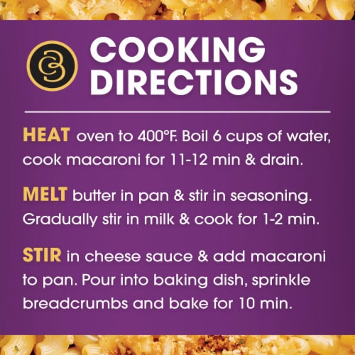 Cracker Barrel Cheddar Havarti Oven Baked Macaroni & Cheese Dinner Perspective: bottom