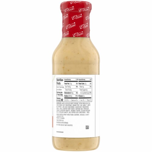 Food Network Kitchen Inspirations Cuban Style Orange Citrus Vinaigrette Salad Dressing, Bottle Perspective: bottom