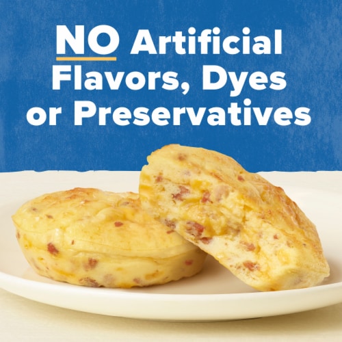 Just Crack An Egg Omelet Rounds All American Egg Bites with Eggs Uncured Bacon & Cheese Perspective: bottom