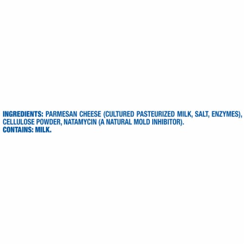 Kraft Shredded Parmesan Cheese Perspective: bottom