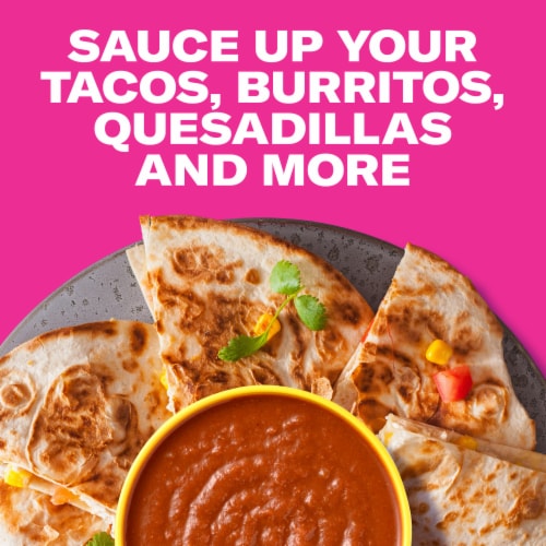 Taco Bell Saucy Mexican Style Pizza Cravings Dip, Jar Perspective: bottom