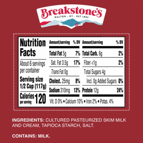Breakstone's Large Curd 4% Milkfat Min Cottage Cheese 24 oz Perspective: bottom