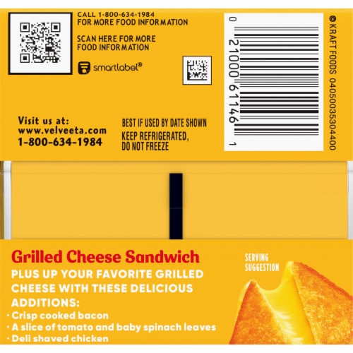 Velveeta Original Flavored Sliced Cheese Perspective: bottom