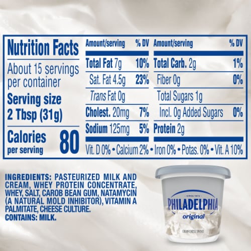 Philadelphia Original Cream Cheese Spread Perspective: bottom