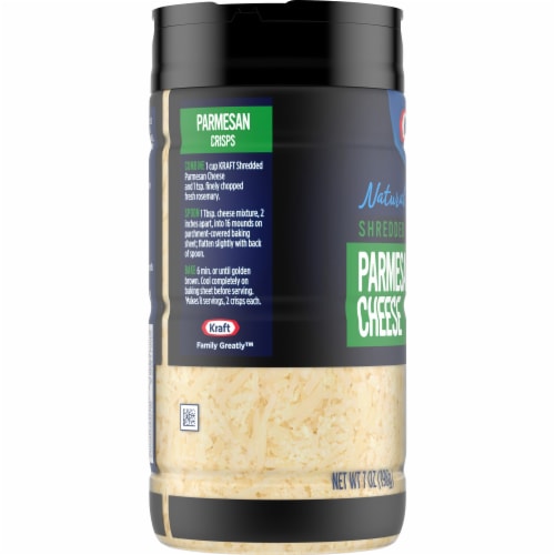 Kraft Parmesan Shredded Cheese Perspective: bottom