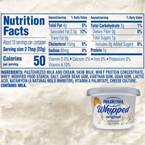 Philadelphia Original Whipped Cream Cheese Spread Perspective: bottom