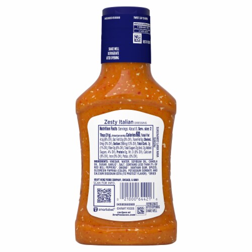 Kraft Zesty Italian Salad Dressing Perspective: bottom