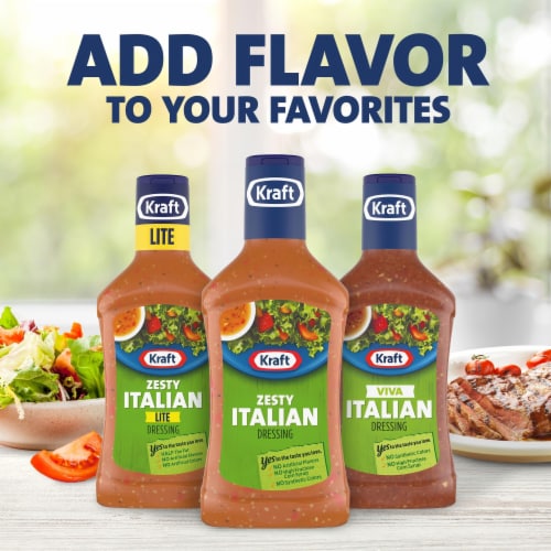 Kraft Zesty Italian Salad Dressing Perspective: bottom