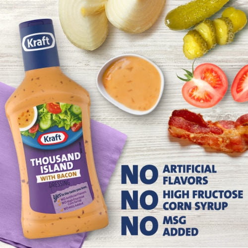 Kraft Thousand Island with Bacon Salad Dressing Perspective: bottom