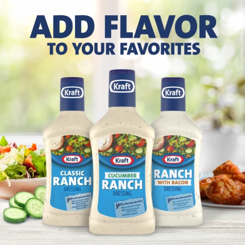 Kraft Cucumber Ranch Salad Dressing Perspective: bottom