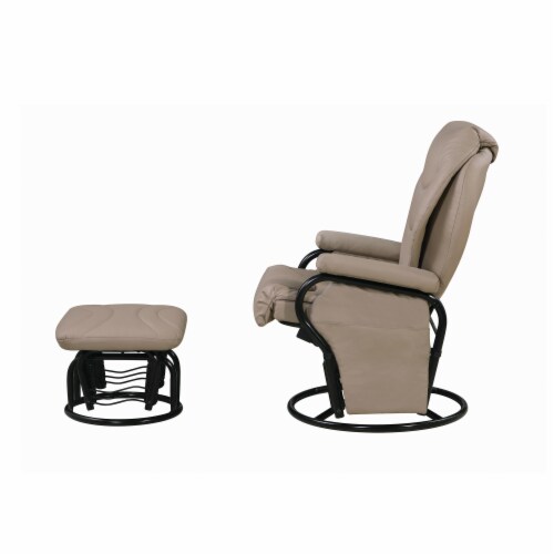 Coaster glider shop rocker with ottoman