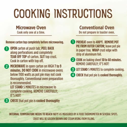 Marie Callender's Chicken Pot Pie With Cauliflower Crust Frozen Meal Perspective: bottom
