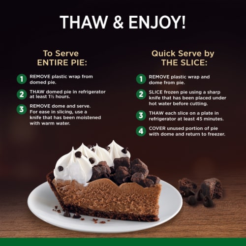 Marie Callender's Chocolate Brownie Cream Pie Frozen Dessert Perspective: bottom