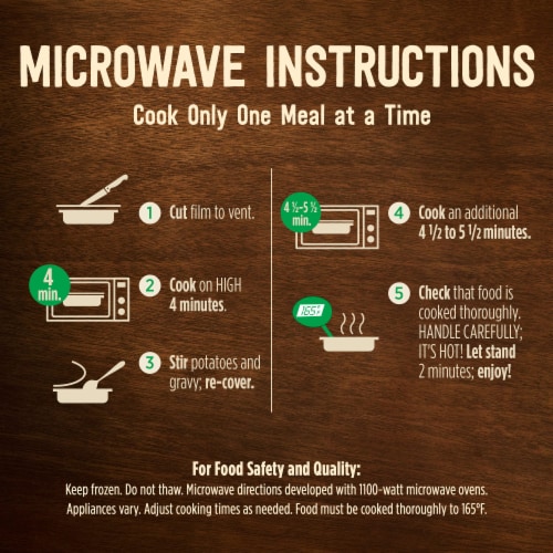 Marie Callender's Duos Meatloaf & Country Fried Chicken Frozen Meal Perspective: bottom