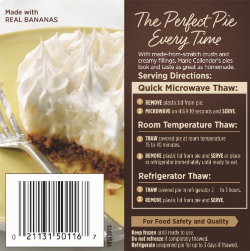 Marie Callender's® Banana Cream Mini Pies Perspective: bottom