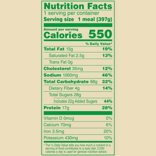 Marie Callender’S Sweet And Sour Chicken Frozen Meal Perspective: bottom