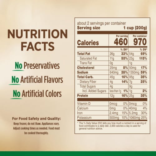 Marie Callender's Beef Pot Pie Frozen Meal Perspective: bottom