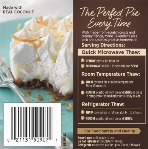 Marie Callender's® Mini Coconut Cream Pies Perspective: bottom