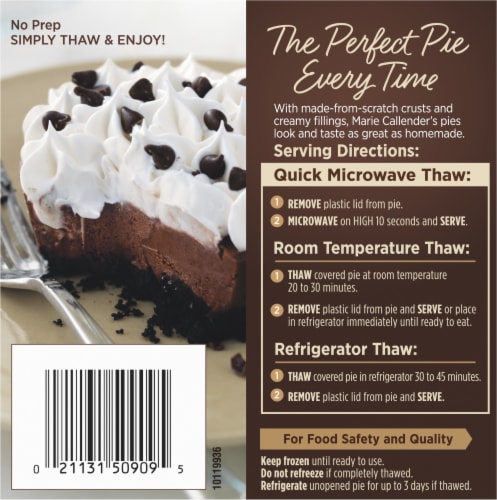 Marie Callender's Mini Chocolate Satin Pies Perspective: bottom