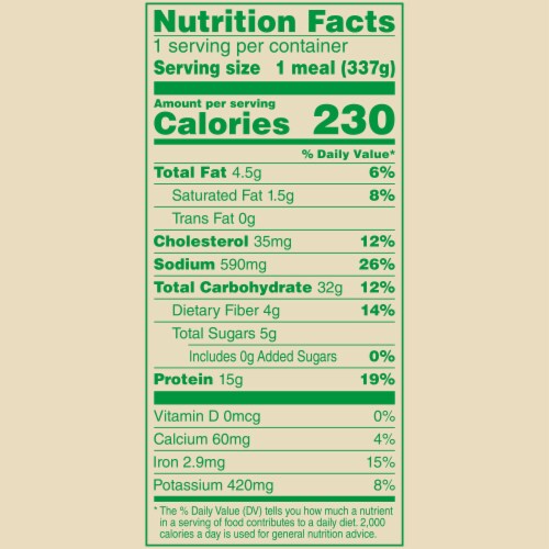 Marie Callender's Steak & Roasted Potatoes Frozen Meal Perspective: bottom
