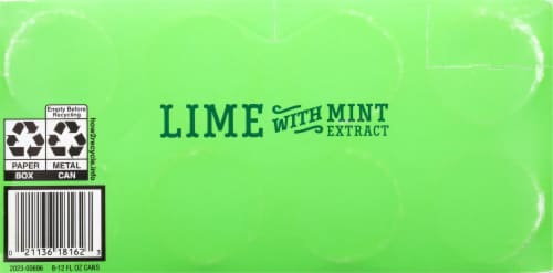 Topo Chico Sabores Lime With Mint Extract Cans Perspective: bottom