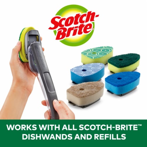 Scotch-Brite® Heavy-Duty Dishwand Refill Sponge Heads Perspective: bottom