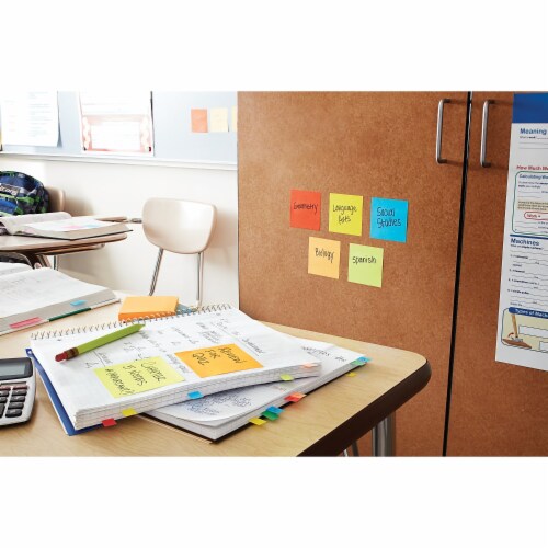 Post-it Super Sticky Notes 3  x 3  Electric Yellow 90 Sheets/Pad Perspective: bottom