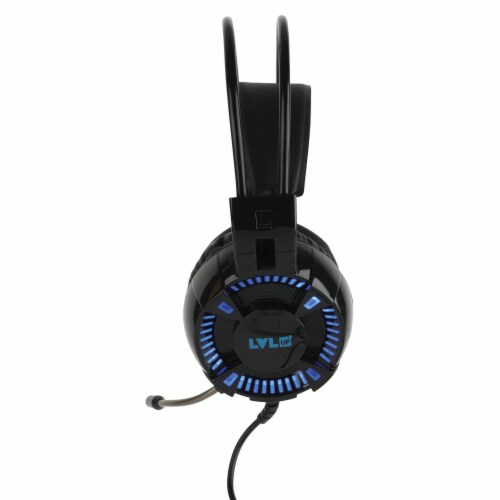 3.5mm Gaming Headset Mic LED Headphones Stereo Bass Surround For PC Xbox  One PS4 (black-blue), 1 - Kroger