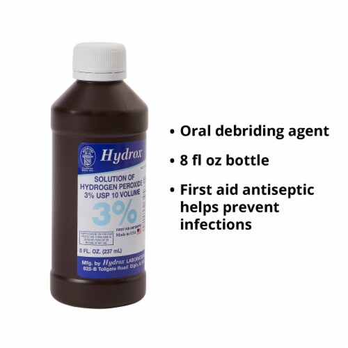McKesson Antiseptic Hydrogen Peroxide 8 oz. Bottle Topical Liquid 3% Strength Perspective: bottom