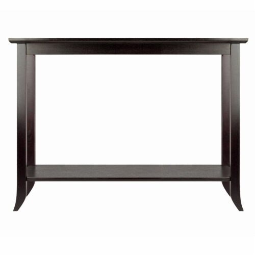 Winsome Genoa 29.92 x 40 x 16.34 Wood Console Table With Glass and