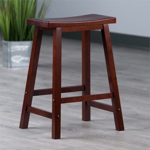Satori 24 Saddle Seat Bar Stool Antique Walnut 1 unit Smith s Food and Drug