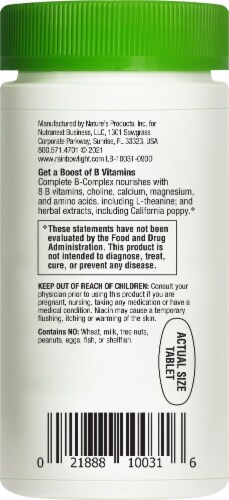 Rainbow Light Complete Vitamin B Complex With Vitamin C Cellular Energy Support Supplement Perspective: bottom