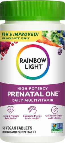Rainbow Light Prenatal One High Potency Multivitamin Tablets Perspective: bottom