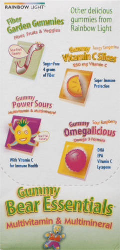 Rainbow Light Gummy Bear Essentials Multivitamin & Multimineral Plus Vitamin D Gummies Packets Perspective: bottom