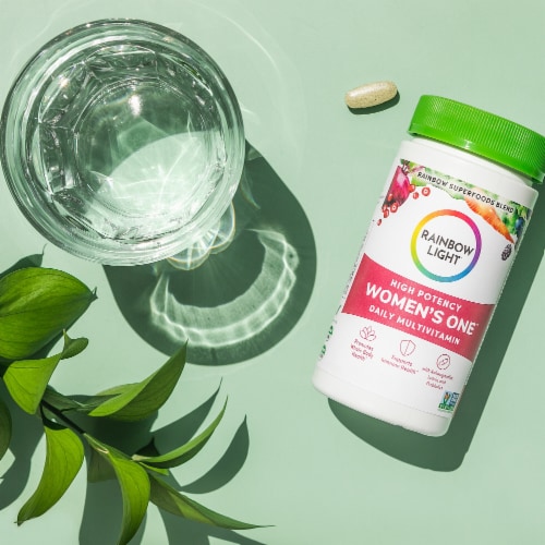 Rainbow Light Womens One High-Potency Daily Multivitamin Immune Support Supplement Perspective: bottom