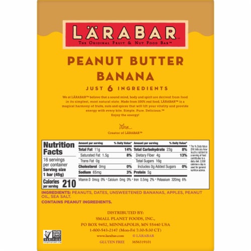 Larabar™ Peanut Butter Banana Fruit & Nut Bars Perspective: bottom