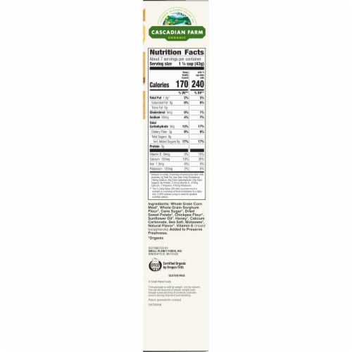 Cascadian Farm™ Gluten Free Organic Honey Vanilla Crunch Cereal Perspective: bottom