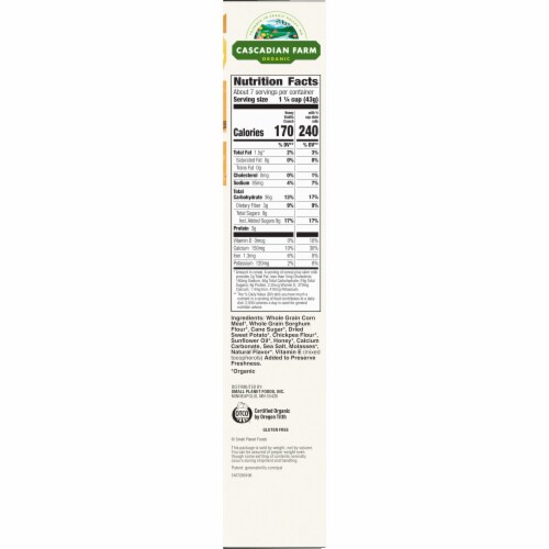 Cascadian Farm Organic Honey Vanilla Crunch Cereal Perspective: bottom