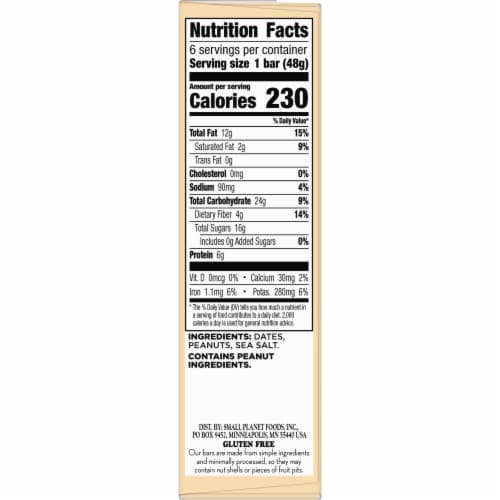 Larabar Peanut Butter Cookie Gluten Free Vegan Fruit & Nut Bars Perspective: bottom