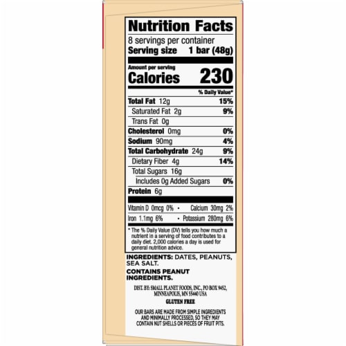 Larabar Peanut Butter Cookie Gluten Free Vegan Fruit & Nut Bars Perspective: bottom