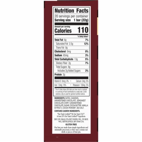 Larabar Minis Double Dark Chocolate Nut bars Perspective: bottom