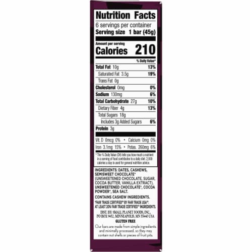Larabar Double Chocolate Truffle Gluten Free Vegan Fruit & Nut Bars Perspective: bottom