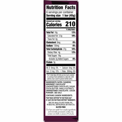Larabar Double Chocolate Truffle Gluten Free Vegan Fruit & Nut Bars Perspective: bottom