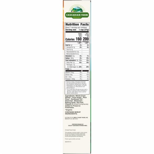 Cascadian Farm Organic Graham Crunch Cereal Perspective: bottom