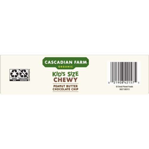 Cascadian Farm™ Organic Peanut Butter Chocolate Chip Kid's Size Chewy Granola Bars Perspective: bottom