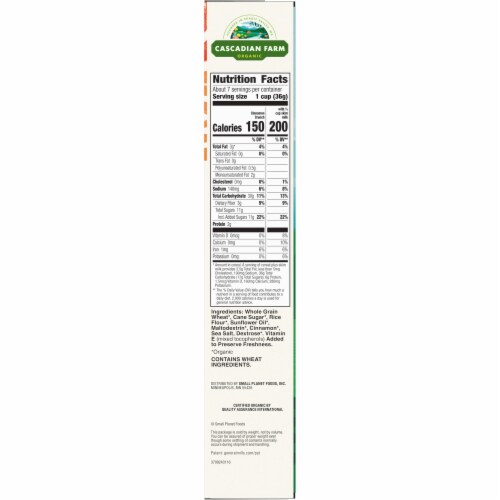 Cascadian Farm Organic Cinnamon Crunch Cereal Perspective: bottom