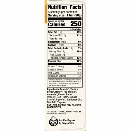 Cascadian Farm™ Organic Honey Roasted Nut Chewy Plant Protein Bars Perspective: bottom