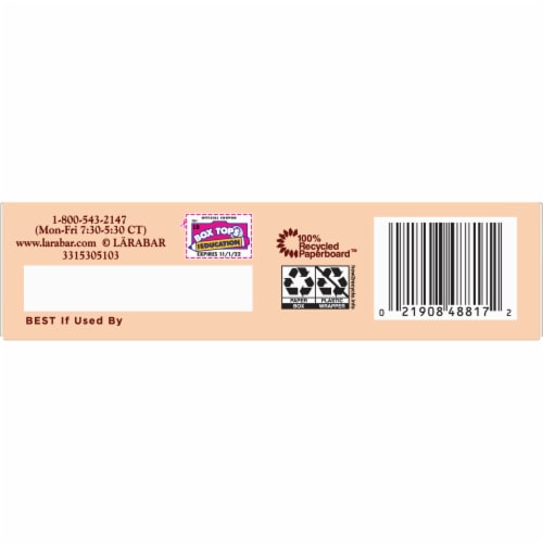 Larabar Chocolate Chip Cookie Dough Fruit and Nut Bars Perspective: bottom